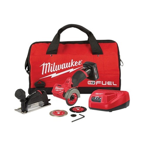 Milwaukee® M12 FUEL™ 2522-21XC Compact Cordless Cut-Off Saw Kit, 3 in Blade