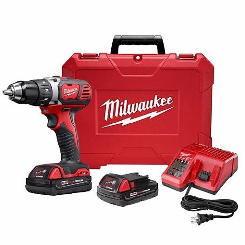 Milwaukee® 2606-22CT Drill Driver Kit, 1/2 in Drive, 500 in-lb Torque, 18 VDC, 7.8 in Overall Length, Battery Included: Yes