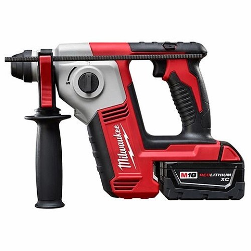 Milwaukee® 2612-21 Cordless Rotary Hammer Kit, 5/8 in Chuck, SDS Plus Chuck, 18 V, 0-1300 rpm, Yes, Lithium-Ion Battery, Battery Included: Yes