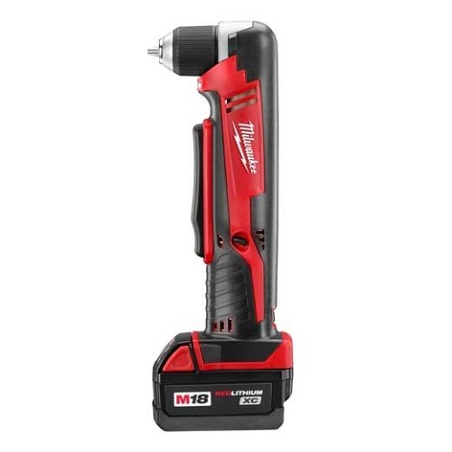 Milwaukee® 2615-21  Right Angle Drill Kit, 3/8 in Drive, 125 in-lb Torque, 18 VDC, 11-1/4 in Overall Length, Battery Included: Yes