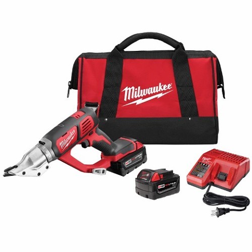 Milwaukee® 2635-22 Double Cut Shear Kit, Kit, Cutting Capacity: 20 ga Stainless Steel, 18 ga Steel, 2500 spm, Pistol Grip, 15.2 in Overall Length, Lithium-Ion Battery, Battery Included: Yes