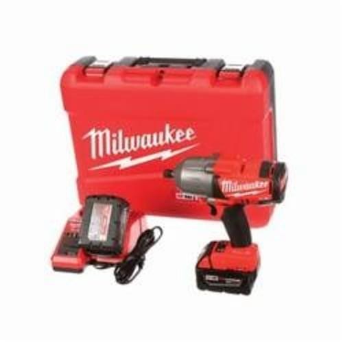 Milwaukee® 2762-22 M18™ FUEL™ High Torque Cordless Impact Wrench Kit With Pin Detent, 1/2 in Straight Drive, 1700/2300 bpm, 350 ft-lb (Mode 1), 600 ft-lb (Mode 2) Torque, 18 VDC, 8-3/4 in OAL