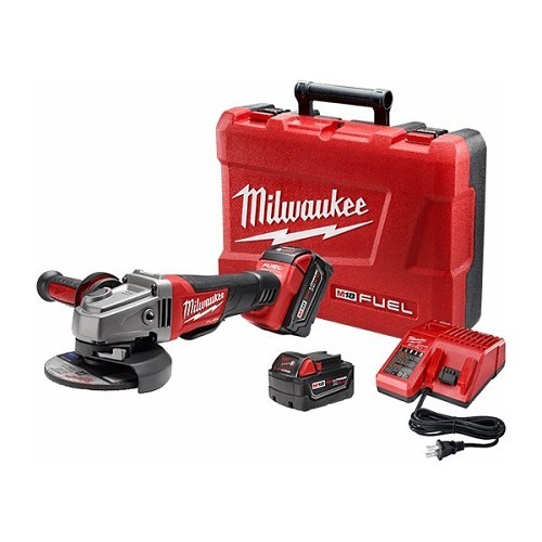 Milwaukee® 2780-22 Cordless Angle Grinder, Kit, 4-1/2 to 5 in Wheel Dia, 5/8-11 in, Lithium-Ion Battery, Paddle Switch