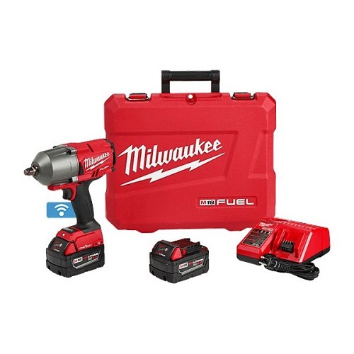 Milwaukee® 2863-22 Cordless Impact Wrench Kit, Square Drive, 1/2 in Drive, 1000 lb-ft, 18 VDC, 8.39 in Overall Length, Battery Included: Yes