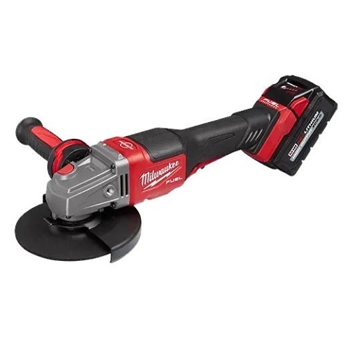 Milwaukee® 2980-21 Cordless Braking Grinder Kit, 4-1/2 to 5 in Wheel Dia, 5/8-11 in, 18 V, Lithium-Ion Battery, For Wheel Type: Type 27, Paddle Switch