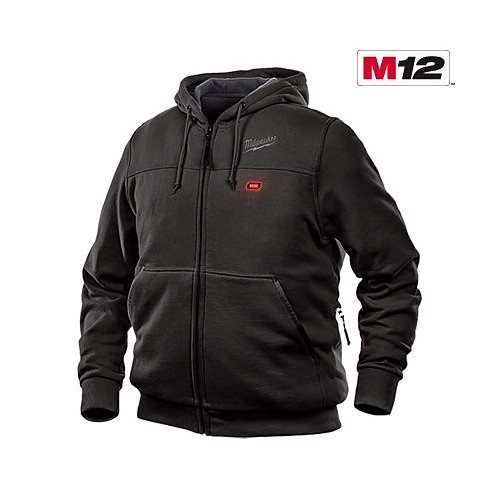 Milwaukee® 302G-21XL Heated Hoodie Kit, Gray, Polyester, 44-46 in Chest, Resists: Water, Wind, UL, X-Large