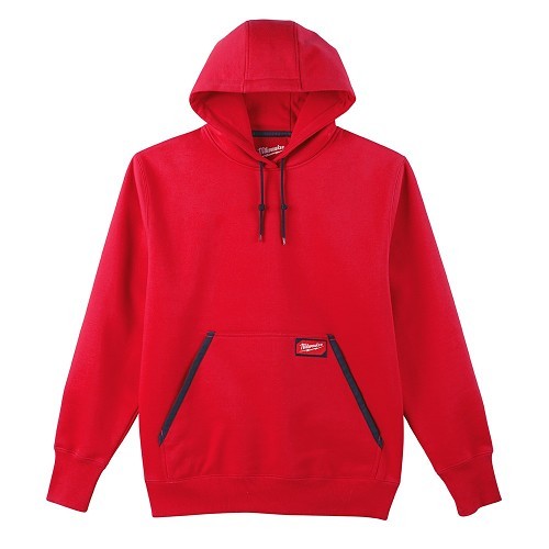 Milwaukee® 350R-XL Pullover, X-Large, Red, Cotton/Polyester, 40 gsm Fabric Weight, Zipper Closure