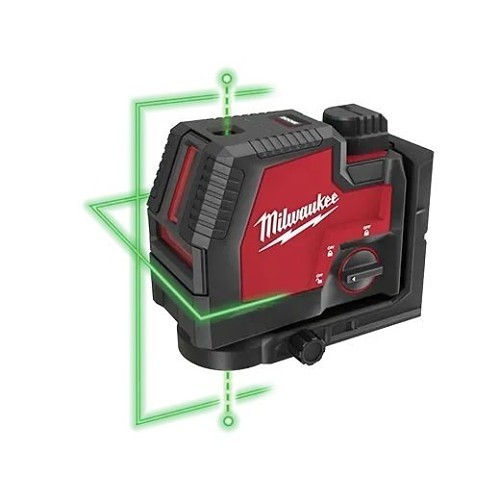 Milwaukee® 3522-21 Line and Plumb Points Laser, SAE Measuring, +/-1/8 in at 33 ft Accuracy, Steel/Glass-Filled Nylon/Rubber/Rare Earth Housing Material