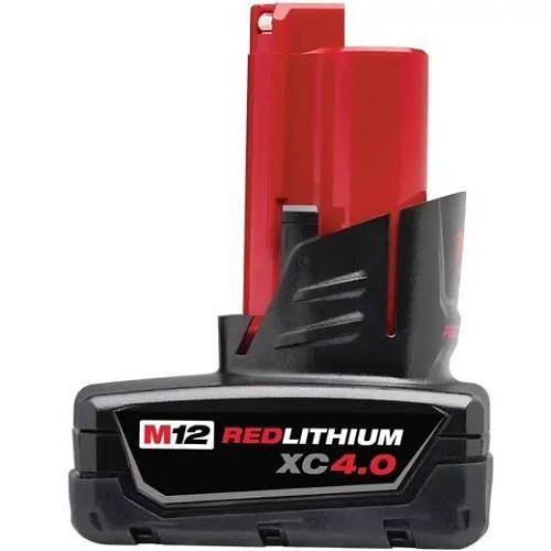 Milwaukee® 48-11-2440 Battery, 4 Ah Battery, Lithium-Ion Battery, 12 V Charge, For Use With: Milwaukee® M12 Cordless Power Tool