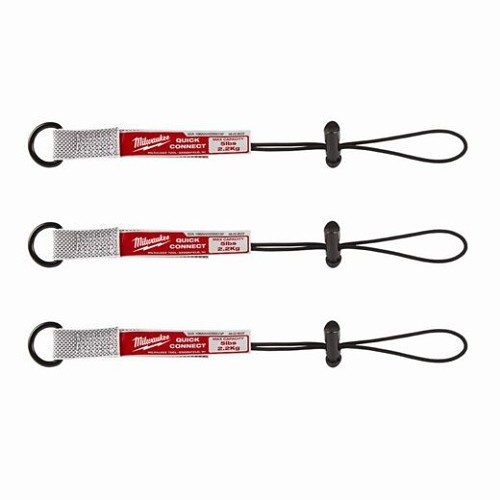 Milwaukee® 48-22-8822 Tool Lanyard, 3-Piece Small, 5 lb, Nylon/Rubber