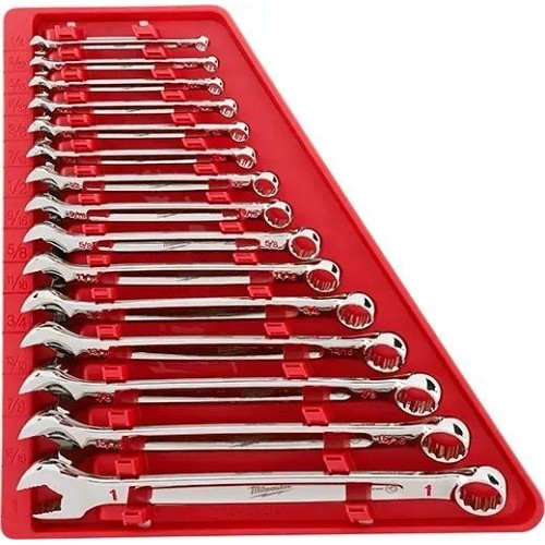 Milwaukee® 48-22-9415 Wrench Set, System of Measurement: SAE, 15 Piece, 1/4 to 1 in