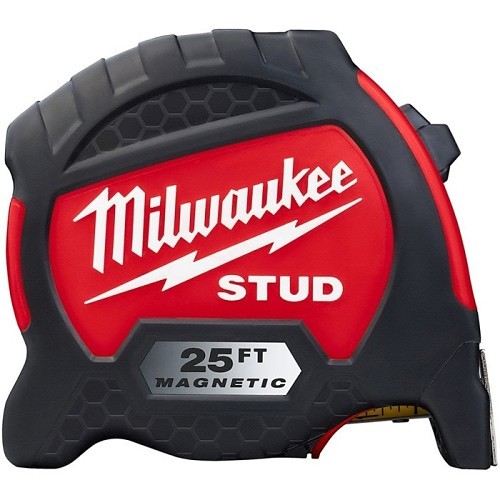 Milwaukee® 48-22-9725M Tape Measure, 25 ft Blade Length, 1-5/16 in Blade Width, Steel Blade