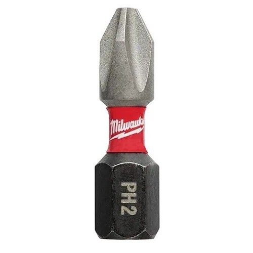 Milwaukee® 48-32-4207 Impact Phillips Bit, #2 Point, Phillips Point, 6 in Overall Length, 1/4 Dia in, Custom Alloy76™ Steel