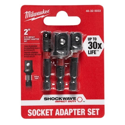 Milwaukee® 48-32-5033 Adapter, 1/4 in Drive, 1 in Bit, Specifications Met: 1/4 in Shank Diameter, 1/4 in Minimum Chuck Size Required, Square Drive Design, High Speed Steel Bit Material