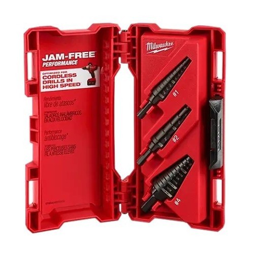 Milwaukee® 48-89-9221 Drill Bit Set, SAE System of Measurement, 1/8 in Minimum Drill Bit Size, 1-1/8 in Maximum Drill Bit Size, 3 Piece, Steel, Black Oxide