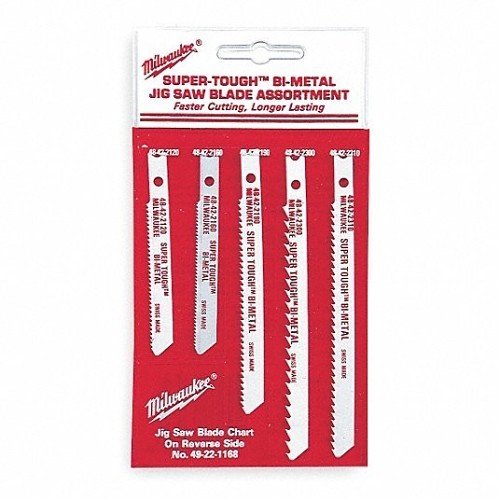 Milwaukee® 49-22-1168 U Shank Blade Assortment, 5 Piece, For Use With: Jig Saws