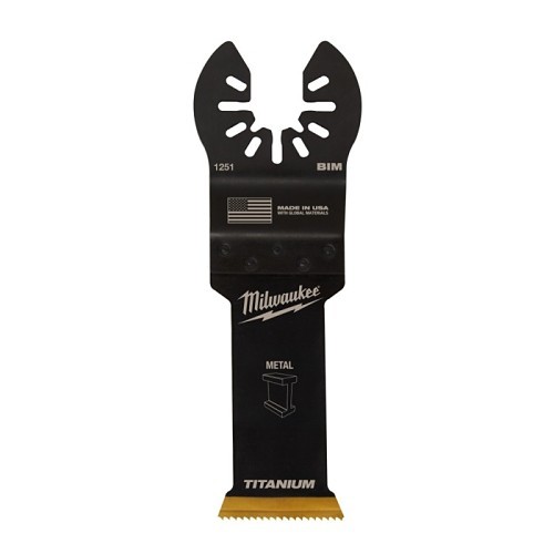 Milwaukee® 49-25-1251 Blade, For Use With: Metal, Wood & Nails, PVC, Drywall, Specifications: 1 1/8 in Cutting Width, 2.2 in L Blade, 0.03 in THK Blade, Bi-Metal