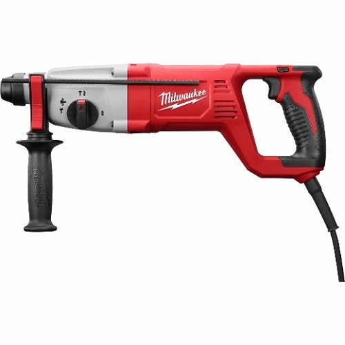 Milwaukee® 5262-21 Rotary Hammer Kit, Specifications: 1 in Chuck Capacity, SDS-plus Chuck Size, 10 ft Cord Length, 2.5 in Core Bit Capacity, Keyless Chuck Design, D-Handle Type, Corded, 120 V, 1620 rpm, 8 A, Metal