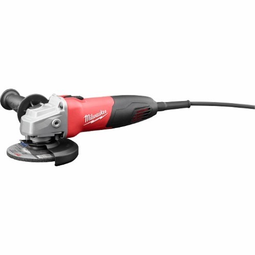 Milwaukee® 6130-33 Small Angle Grinder, 4-1/2 in Wheel Diameter, 5/8 in Arbor/Shank, 120 VAC, For Wheel Type: Type 27, Black/Red, Slide Switch