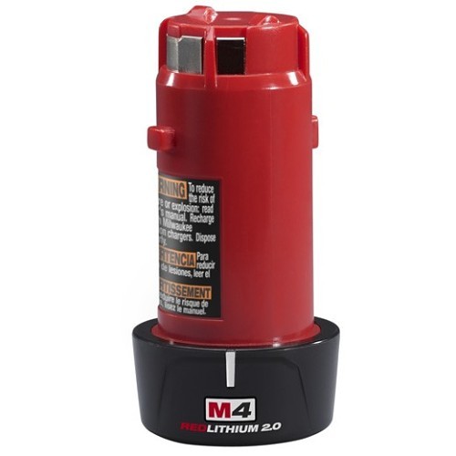 Milwaukee® MIL48-11-2001 Battery, Bare Tool, 2 Ah Battery, Lithium-Ion Battery, 4 Charge, For Use With: 34G857 Battery Charger