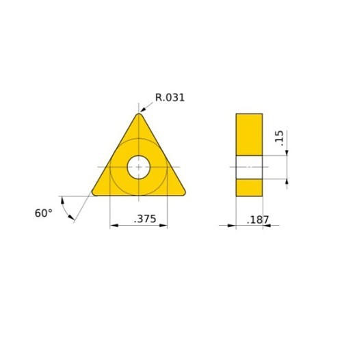 Mitsubishi Materials USA 10534786 Turning Insert, TNMG Insert, 332 Insert, Triangle Shape, Neutral Cutting, Steel For Use On, Carbide