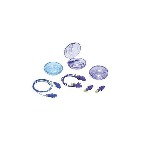 Moldex® 507-6420 Ear Plug, 27 dB Noise Reduction Rating, Specifications Met: ANSI S3.19-1974, Disposable/Reusable: Reusable, Universal, Purple Plug, Purple Cord