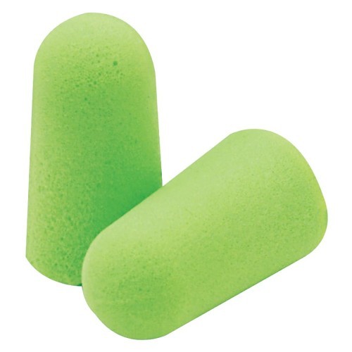 Moldex® 507-6800 Foam Earplug, Uncorded, 33 dB Noise Reduction Rating, Disposable, Tapered, Bright Green Plug, Bright Green Cord