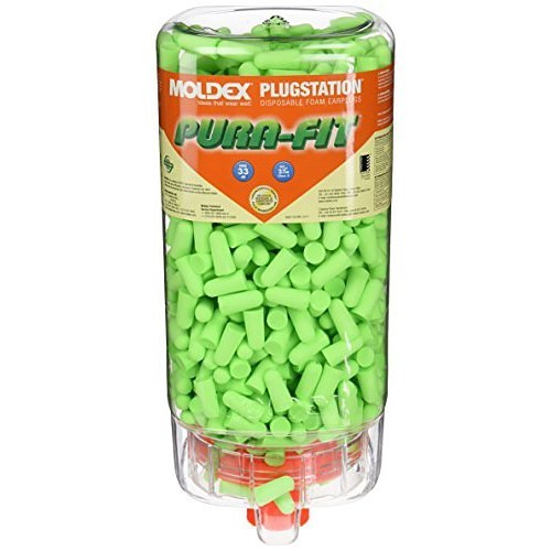 Moldex® 507-6845 Ear Plug, 33 dB Noise Reduction Rating, Tapered, Disposable/Reusable: Disposable, Universal, Green Plug, Uncorded Cord