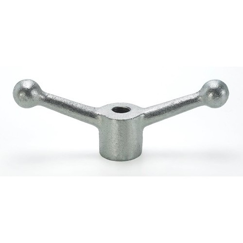 Ball Handle, Speed Blank, Grey, Cast Iron, Zinc Plated