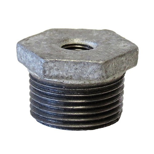 Anvil® 0319906681 FIG 383 Hex Head Pipe Bushing, 1 x 1/2 in Nominal, MNPT x FNPT End Style, 150 lb, Cast Iron, Galvanized, Domestic