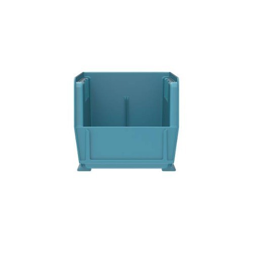 Myers Industries 30230 Hang and Stack Bin, 10-7/8 in Outside Length, 5-1/2 in Outside Width, 5 in Outside Height, Blue