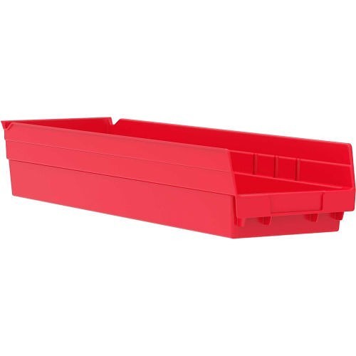 Myers Industries Akro-Mils® AKRO30164RED Shelf Bins, 23-5/8 in Outside Length, 6-5/8 in Outside Width, 4 in Outside Height, Red