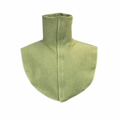 National Safety Apparel® X-Factor™ H01CH016VC Dickey Neck Protector, Universal, Green/Heathered Yellow, 10 oz X-Factor™ Twaron® Knit Blend, Hook and Loop Closure