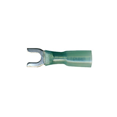 Spade Crimp Terminal, 14-16 AWG Conductor, #8 Stud, Spade Tongue