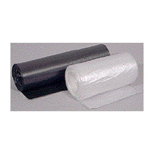 Trash Can Liner, 7- 10 gal Capacity, 24 in Length, 24 in Width, High Density HDPE, Black