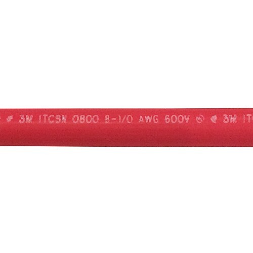 National Standard Parts HST808R-12 Heat Shrink Tube, 0.8 in Inner Dia Expanded, 12 in Length, Polyolefin, Red