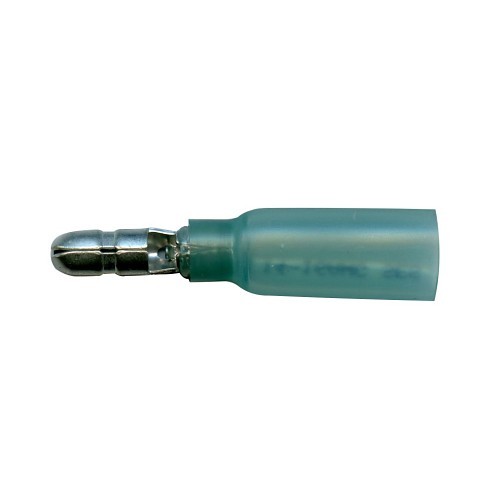 National Standard Parts NSPA KS7-14-15M Bullet Crimp Terminal, 16 to 14 AWG Conductor, Male Conductor, Polyolefin, Blue