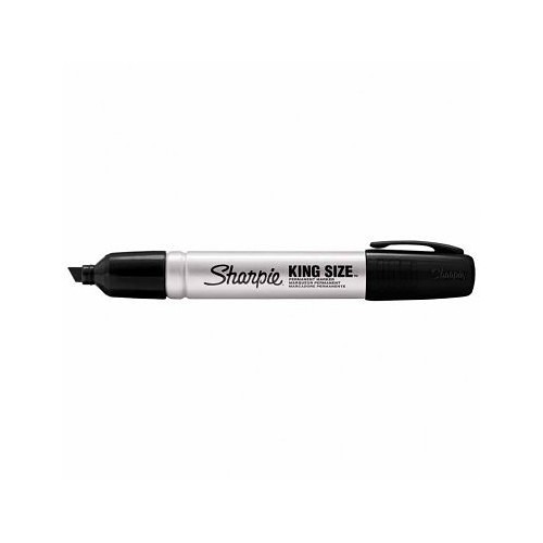 Newell Brands Sharpie® 652-15001 Permanent Marker, Black Ink, Chisel Tip, Chisel