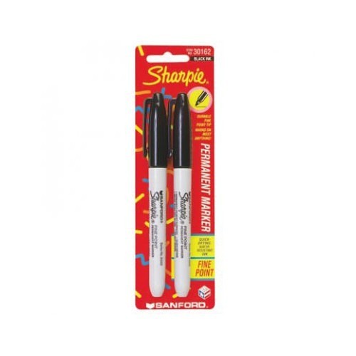 Newell Brands Sharpie® 652-35010 Permanent Marker, Black Ink, Fine Tip, Fine