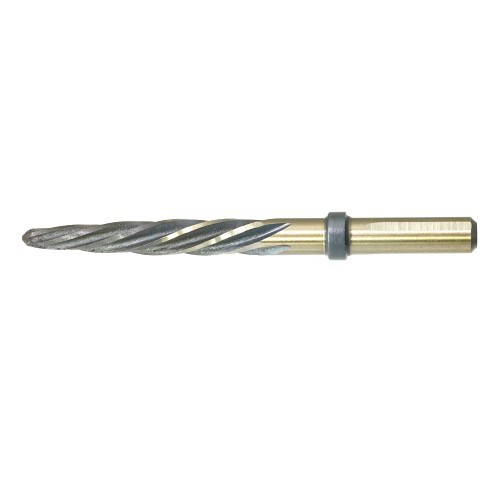 Nitro® 428N124 4285N Construction Reamer, Imperial, 3/8 in Dia x 4-5/8 in L, 3/8 in Dia Reduced with 3-Flat Shank, Spiral Flute