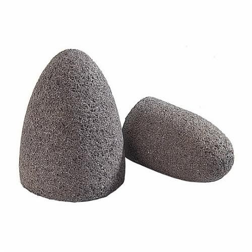 Norton® Gemini® 61463622218 57A24-R Portable Snagging Cone, 2 in Max Diameter, 3 in THK Head, 24 Grit, Coarse Grade, Aluminum Oxide Abrasive