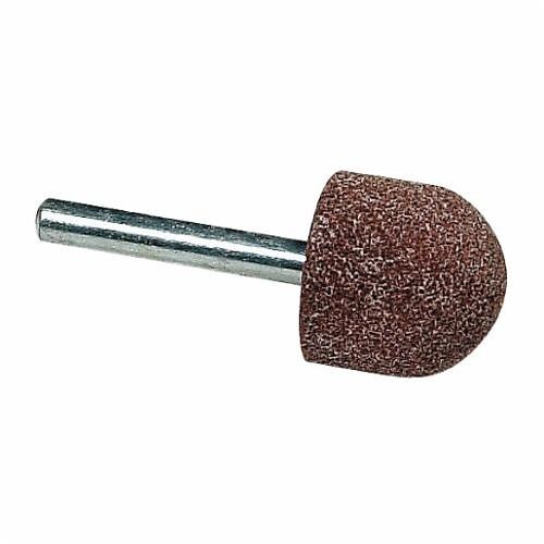 Norton® Gemini® 61463624392 38A Mounted Point, A21 Ball Nose Point, 1 in Dia x 1 in L Head, 1/4 in Dia Shank