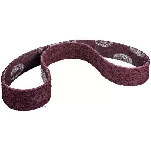 Norton® Bear-Tex® Vortex® Rapid Prep™ 66623335123 Non-Woven Narrow Benchstand Belt, 6 in Belt Width, 48 in Belt Length, Medium Grade, Aluminum Oxide Abrasive