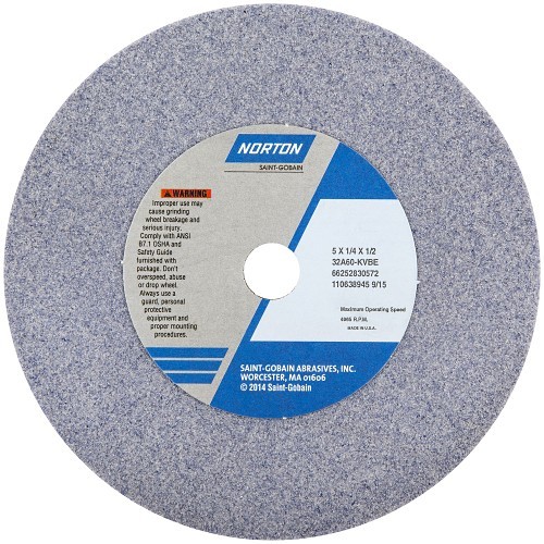 Norton Saint Gobain Norton® 66252939672 Grinding Wheel, 7 in Wheel Dia, 1/4 in Wheel Thickness, 1-1/4 in Center Hole, 100 Grit, Aluminum Oxide Abrasive