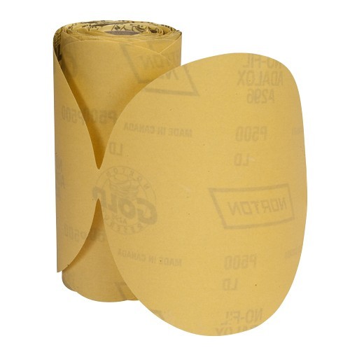 Norton Saint Gobain Norton® 66261183811 Abrasive Roll, 5 in Roll Width, 220 Grit, Very Fine Grit Grade, Aluminum Oxide Abrasive, Anti Loading Paper Backing
