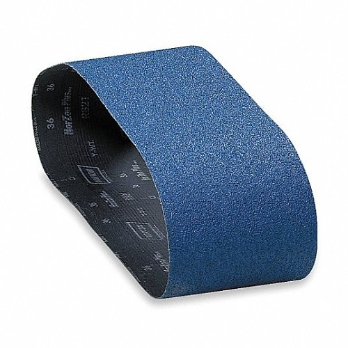 Norton Saint Gobain Norton® 78072727473 Sanding Belt, 4 in Belt Width, 36 in Belt Length, 80 Grit, Medium Grade, Zirconia Alumina Abrasive, Cotton Backing