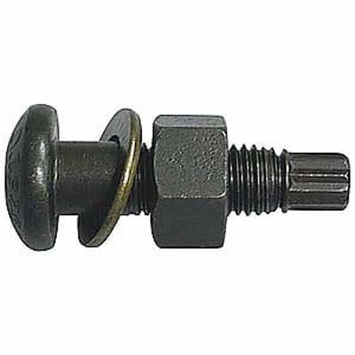 Tension Control Bolt, Imperial, 7/8 in-9 Diameter - Thread Size, 2 in Length Under Head, Plain, Round Head