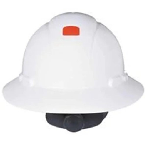 Full Brim Hard Hat, Polyethylene, White