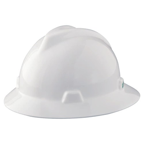 Hard Hat, 6-1/2 in, 8 in, Polyethylene, Staz-On® Suspension, Non-Slotted, White