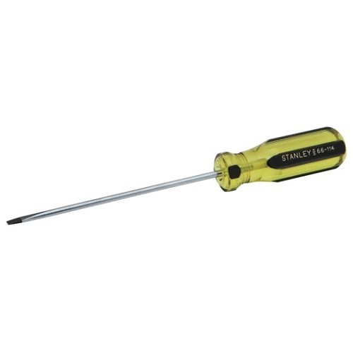 Cabinet Tip Screwdriver, 1/8 in Point, Alloy Steel Shank, 6-1/2 in Overall Length, Plastic Handle, Yes Insulated